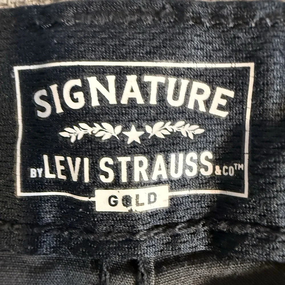 Levi Strauss Signature Gold Shorts Mens 46 Gray Cargo Stretch Casual W46
